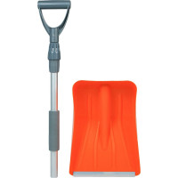Лопата для очистки снега с телескопической рукояткой и металлическим кантом (86-110x24 см) Airline AB-S-01