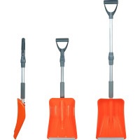 Лопата для очистки снега с телескопической рукояткой и металлическим кантом (86-110x24 см) Airline AB-S-01