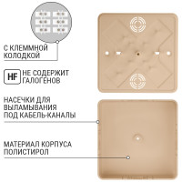 Коробка распределительная TDM ELECTRIC 100х100х29 ОП сосна, с клеммной колодкой, IP40 SQ1401-0408
