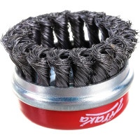 Щётка чашеобразная с кольцом, витая стальная проволока №131 (65 мм; М14) для УШМ Атака 26585