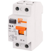 Устройство защитного отключения TDM ELECTRIC ВД1-63 2Р 16А 10мА SQ0203-0002