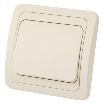 Выключатель слоновая кость 1-клавишный TDM ELECTRIC 10А серия "Валдай" SQ1804-0101