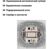 Двухклавишный выключатель TDM ELECTRIC 10А белый Таймыр SQ1814-0002
