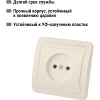 Розетка слоновая кость 10А серия "Валдай" TDM ELECTRIC SQ1804-0107
