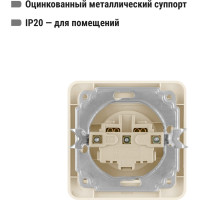 Розетка слоновая кость 10А серия "Валдай" TDM ELECTRIC SQ1804-0107