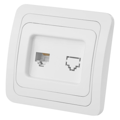 Компьютерная розетка, белая RJ-45 TDM ELECTRIC Валдай SQ1804-0013