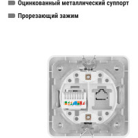 Компьютерная розетка, белая RJ-45 TDM ELECTRIC Валдай SQ1804-0013