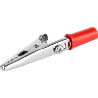 Зажим крокодил TDM ELECTRIC ЗК 15А 53мм красный 10шт SQ0541-0007