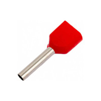 Штыревой втулочный изолированный наконечник TDM ELECTRIC двойной НШвИ 2 1,5х12 100 шт SQ0521-0007