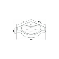 Мебельный умывальник RUNO Kirovit Классик 65 угловой УТ000003756