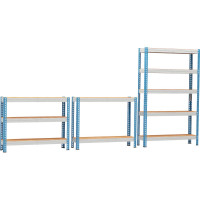 Стеллаж IRONMEBEL Optimus Hook 2 в 1, h-2400 мм, 5 полок, 1000x400 мм m-ot.000.003