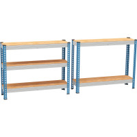 Стеллаж IRONMEBEL Optimus Hook 2 в 1, h-2400 мм, 5 полок, 1000x400 мм m-ot.000.003