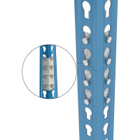 Стеллаж IRONMEBEL Optimus Hook 2 в 1, h-2400 мм, 5 полок, 1000x400 мм m-ot.000.003