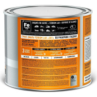 Грунт-эмаль FERRUM LAB по ржавчине 3 в 1 гладкая черная RAL 9005 глянцевая, банка 2 л 213350