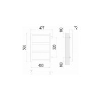 Полотенцесушитель водяной Аврора П4 400x500 бп320 Terminus 4670078529855