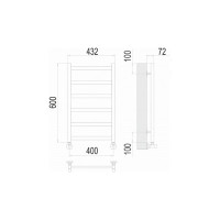 Полотенцесушитель водяной Аврора П6 400x600 Terminus 4670078529879