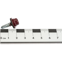 Кровельный саморез КРЕП-КОМП 5,5x19, RAL3005, красное вино, 250 шт. ск55193005кф