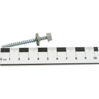 Кровельный саморез КРЕП-КОМП 4,8x51, RAL7004, серый, 100 шт. ск517004кф