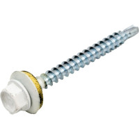 Кровельный саморез КРЕП-КОМП 4,8x51, RAL9003, белый сигнальный, 100 шт. ск519003кф
