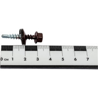 Кровельный саморез КРЕП-КОМП 4,8x29, RAL8017, тёмно-коричневый, 250 шт. ск298017кф