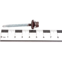 Кровельный саморез КРЕП-КОМП 4,8x51, RAL8017, тёмно-коричневый, 100 шт. ск518017кф