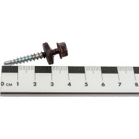 Кровельный саморез КРЕП-КОМП 4,8x35, RAL8017, тёмно-коричневый, 250 шт. ск358017кф