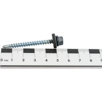 Кровельный саморез КРЕП-КОМП 4,8x51, RAL7024, серый графит, 100 шт. ск517024кф