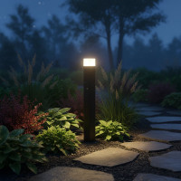 Садово-парковый светильник FERON 230V E27, DH0208, черный (столб) 11684