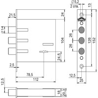 Врезной замок Эльбор Кремень 1.04.02