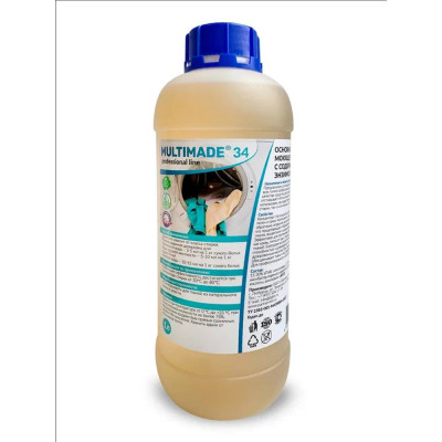 Основное моющее средство Мультимэйд 34 с содержанием энзимов профессиональная стирка, 1л 4607002302628