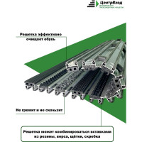 Грязезащитная придверная решетка ООО ПК ЦентрВход Эксперт резина-ворс, 390x590 мм 731EX004