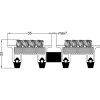 Грязезащитная придверная решетка ООО ПК ЦентрВход Эксперт ворс, размером 390x590 мм 731EX002