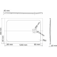 Душевой поддон WasserKraft Rhin 44T07