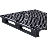 Паллет Тара.ру 1200x1000x150 мм, перфорированный, на полозьях, цв. чёрный 25397