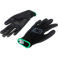 Нейлоновые перчатки с полиуретановым покрытием S. GLOVES TAXO черные, размер 08 31614-08