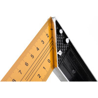 Угольник СПЕЦ 300мм, алюминиевый упор, стальная линейка 3378