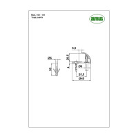 Дверной стопор с белой резинкой Amig антик 101-45 A