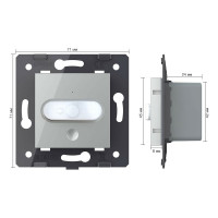 Датчик движения с сенсорным выключателем LIVOLO цвет серый (механизм) VL-C7-01RG-15