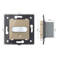 Датчик движения с сенсорным выключателем LIVOLO цвет золотой (механизм) VL-C7-01RG-13