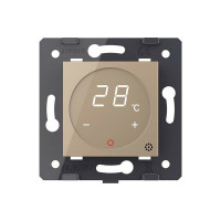 Сенсорный терморегулятор пола LIVOLO с внешним датчиком, золотой (механизм) VL-FCQ1-2APS72