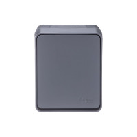 1-клавишный выключатель Systeme Electric AtlasDesign PROFI IP54 открытой установки 10 АХ, антрацит ATN544011