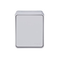 1-клавишный выключатель Systeme Electric AtlasDesign PROFI IP54 открытой установки 10 АХ, белый ATN540161