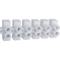 Клеммная винтовая колодка STEKKER, линейка 12 штук, полипропилен, LD226-6A DIY 39895