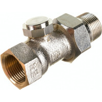 Клапан для радиатора Honeywell 3/4 (20мм) прямой никелерованный Kvs 1.45, PN10 V2420D0020