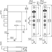 Врезной замок Эльбор Кремень 1.04.04.3