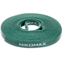 Стяжка-липучка NIKOMAX нарезаемая, в рулоне 5 м, ширина 9 мм, зеленая NMC-CTV05M-09-RL-GN
