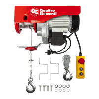 Электрическая таль QUATTRO ELEMENTI TL-1000 1600 Вт, 500/1000 кг, трос 12 м, блок полиспаст в компл. 793-701