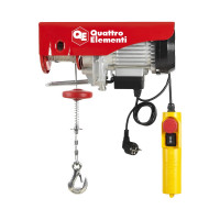 Электрическая таль QUATTRO ELEMENTI TL-500 1100 Вт, 250/500 кг, трос 12 м, блок полиспаст в компл. 793-695