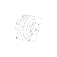 Канальный круглый вентилятор Naveka V(AC1/D)- 160 (пластиковый корпус) УН-00005839