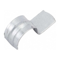 Оцинкованная скоба с одним отверстием Экопласт для трубы D20 мм, 5 шт. 43720-5
